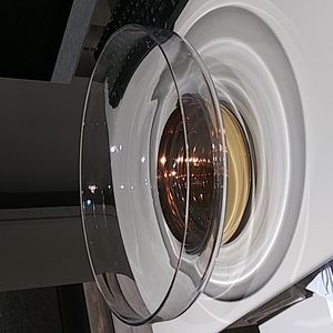 NWOT - NUDE -  CRYSTAL CONTOUR WIDE BOWL - CLEAR & GOLD